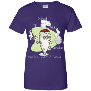 Women's All The Smoke Wht Text T-Shirt