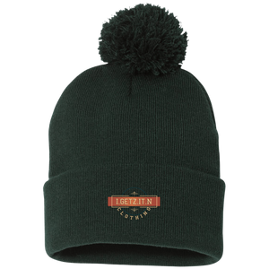 IgetzitN Clothing Logo Pom Pom Knit Cap