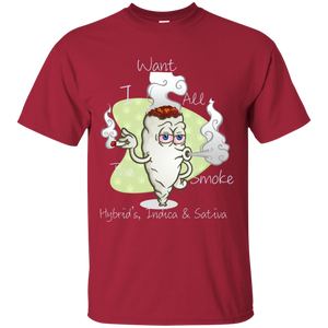 Men's All The Smoke Wht Text T-Shirt