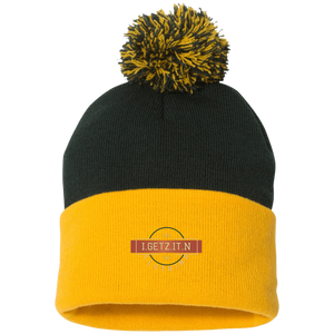IgetzitN Clothing Logo Pom Pom Knit Cap