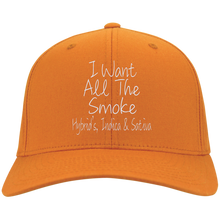 All The Smoke Wht Text Twill Cap