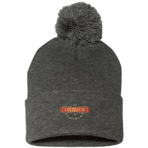 IgetzitN Clothing Logo Pom Pom Knit Cap