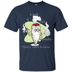 Men's All The Smoke Wht Text T-Shirt