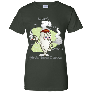 Women's All The Smoke Wht Text T-Shirt