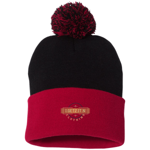 IgetzitN Clothing Logo Pom Pom Knit Cap