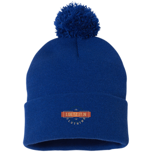 IgetzitN Clothing Logo Pom Pom Knit Cap