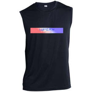 Men's Red White Blue Banner Sleeveless T-Shirt