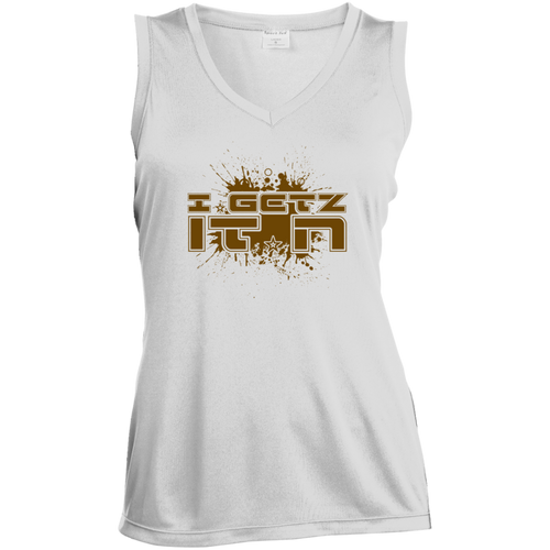 Women's IgetzitN Logo Paint GT Sleeveless V-Neck