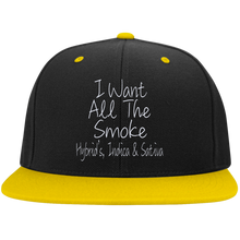 All The Smoke Wht Text Snapback Hat