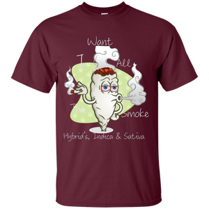 Men's All The Smoke Wht Text T-Shirt