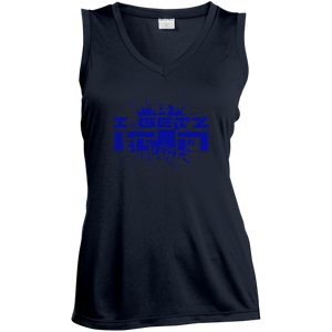 Women's Igetzitn paint logo BT Sleeveless V-Neck