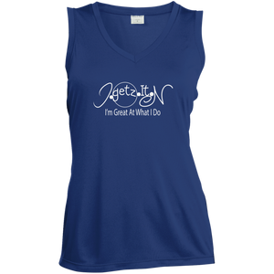 Women's IgetzitN I'm Great Sleeveless V-Neck