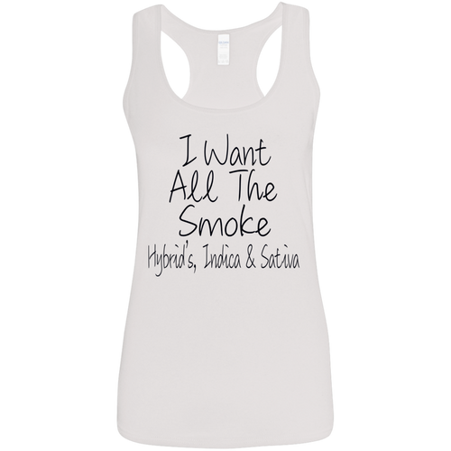 Women's All The Smoke BT Softstyle Racerback Tank