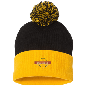 IgetzitN Clothing Logo Pom Pom Knit Cap