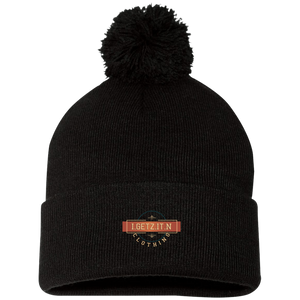 IgetzitN Clothing Logo Pom Pom Knit Cap