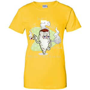 Women's All The Smoke Wht Text T-Shirt