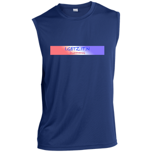 Men's Red White Blue Banner Sleeveless T-Shirt
