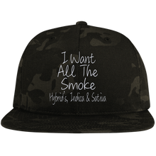 All The Smoke Wht Text Snapback Hat