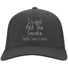 All The Smoke Wht Text Twill Cap