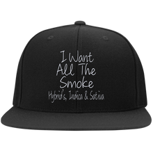 All The Smoke Wht Text Snapback Hat