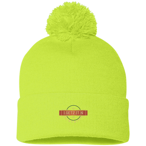 IgetzitN Clothing Logo Pom Pom Knit Cap
