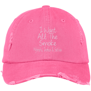 All The Smoke Wht Text Dad Cap