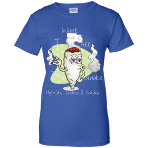 Women's All The Smoke Wht Text T-Shirt