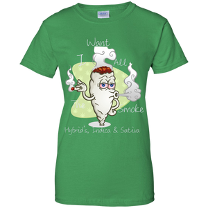 Women's All The Smoke Wht Text T-Shirt