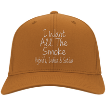 All The Smoke Wht Text Twill Cap
