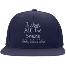All The Smoke Wht Text Snapback Hat
