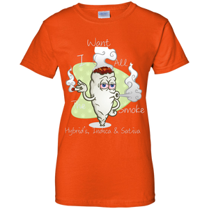 Women's All The Smoke Wht Text T-Shirt