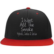 All The Smoke Wht Text Snapback Hat