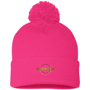 IgetzitN Clothing Logo Pom Pom Knit Cap