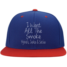 All The Smoke Wht Text Snapback Hat