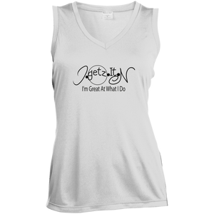 Women's Igetzitn I'm Great BT T-Shirt Sleeveless V-Neck