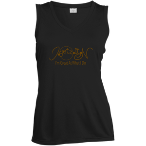 Women's Igetzitn I'm Great GT Sleeveless Moisture Absorbing V-Neck