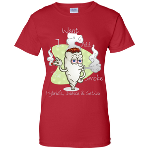 Women's All The Smoke Wht Text T-Shirt