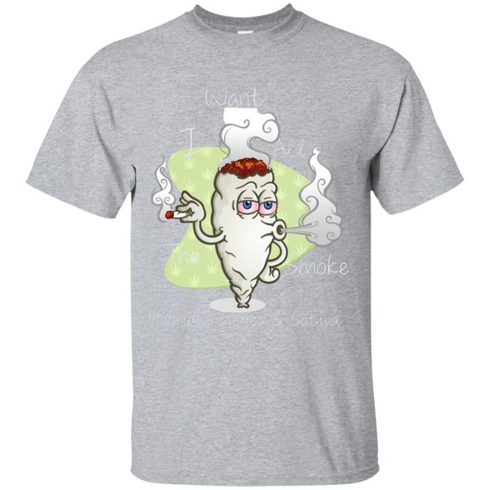 Men's All The Smoke Wht Text T-Shirt