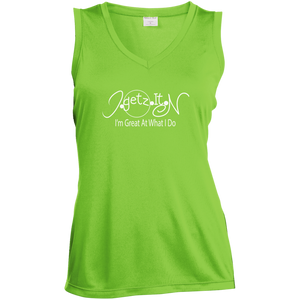 Women's IgetzitN I'm Great Sleeveless V-Neck