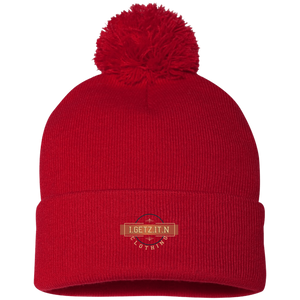 IgetzitN Clothing Logo Pom Pom Knit Cap
