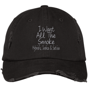All The Smoke Wht Text Dad Cap