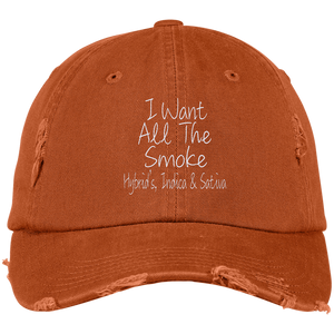 All The Smoke Wht Text Dad Cap