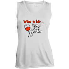 Women's Wine A Bit  Sleeveless V-Neck