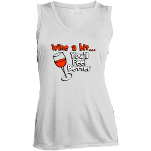 Women's Wine A Bit  Sleeveless V-Neck