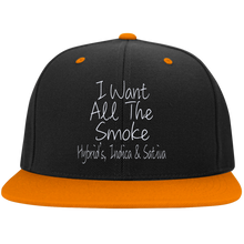 All The Smoke Wht Text Snapback Hat
