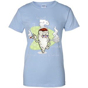 Women's All The Smoke Wht Text T-Shirt