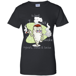 Women's All The Smoke Wht Text T-Shirt