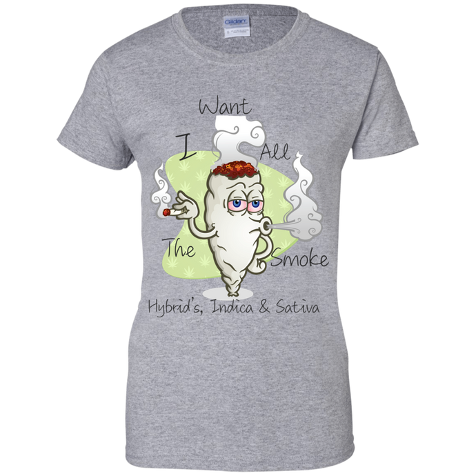 Women's All The Smoke Blk Text T-Shirt