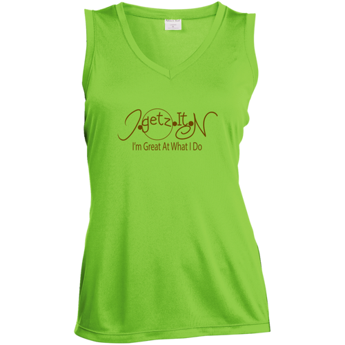 Women's Igetzitn I'm Great GT Sleeveless Moisture Absorbing V-Neck