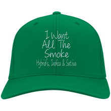 All The Smoke Wht Text Twill Cap